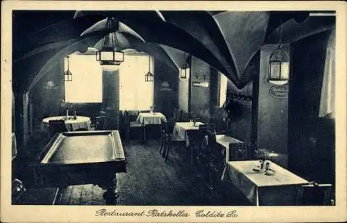 Ak Colditz in Sachsen, Restaurant Ratskeller, Innenansicht