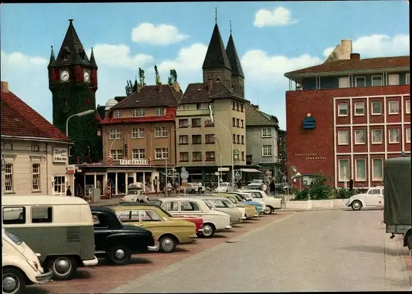 Ak Gronau in Westfalen, Berliner Platz, Sparkasse