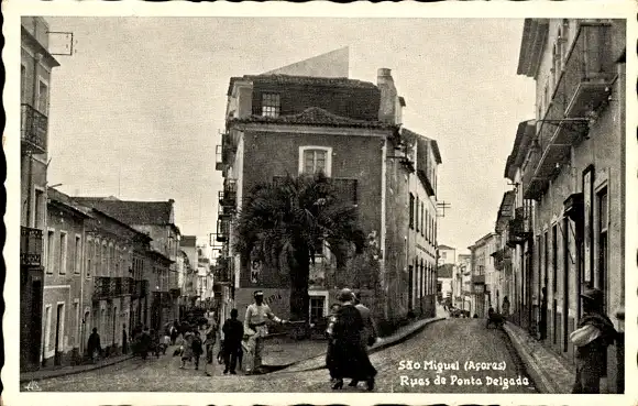 Ak Ponta Delgada Sao Miguel Azoren, Straßenpartie