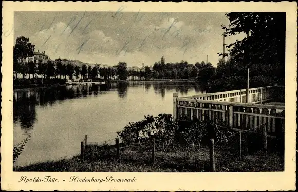 Ak Apolda im Weimarer Land Thüringen, Hindenburg Promenade