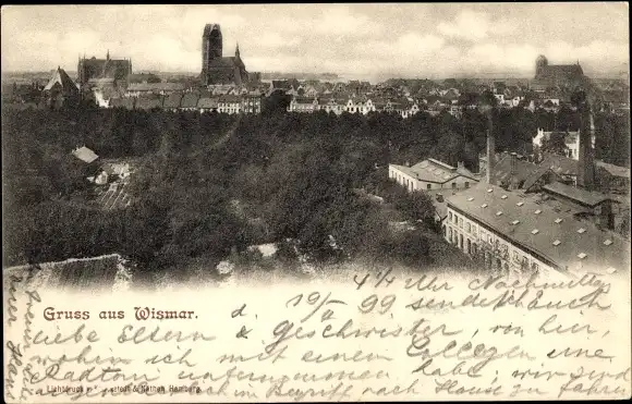 Ak Hansestadt Wismar, Teilansicht