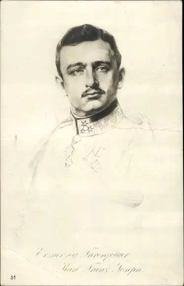 Ak Erzherzog Thronfolger Karl Franz Joseph, Portrait