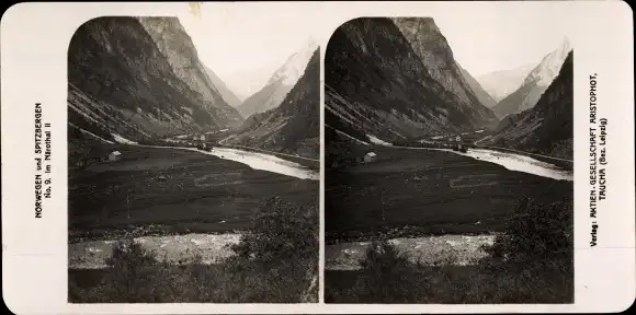 Stereo Foto Norwegen und Spitzbergen, Im Narothal