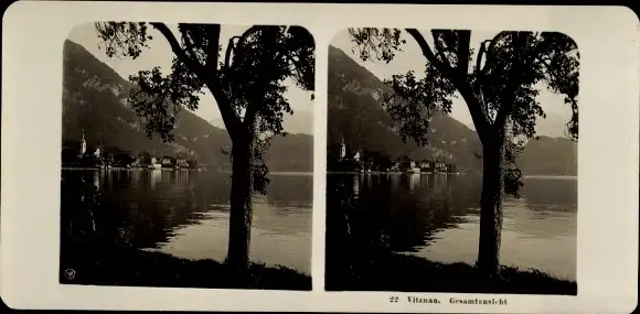 Stereo Foto Vitznau Kt. Luzern Schweiz, Totalansicht