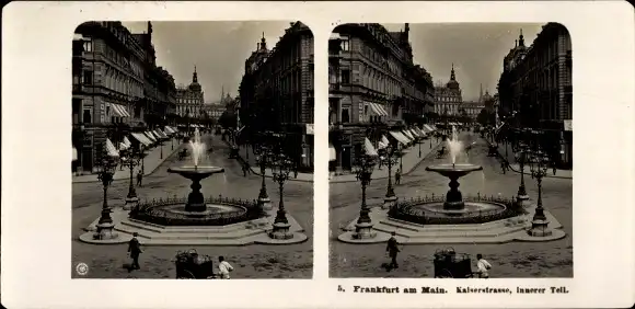 Stereo Foto Frankfurt am Main, Kaiserstraße, Innerer Teil