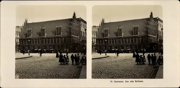 Stereo Foto Hannover in Niedersachsen, Das alte Rathaus