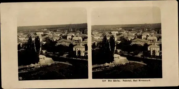 Stereo Foto Bad Kreuznach an der Nahe, Totalansicht