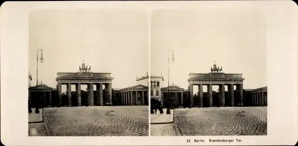 Stereo Foto Berlin Mitte, Brandenburger Tor