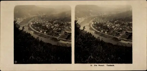 Stereo Foto Traben Trarbach an der Mosel, Panorama