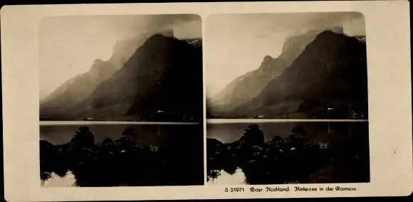 Stereo Foto Ramsau im Berchtesgadener Land Oberbayern, Hintersee