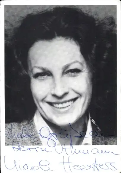 Ak Schauspielerin Nicole Heesters, Portrait, Autogramm