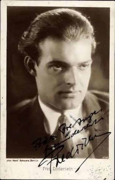 Ak Schauspieler Fred Döderlein, Portrait, Autogramm