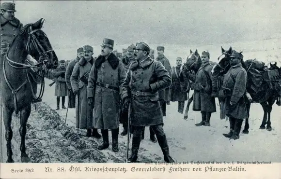 Ak Kuk Generaloberst Karl Freiherr von Pflanzer Baltin, östlicher Kriegsschauplatz, I. WK