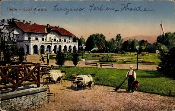 Ak Ilidža Bad Ilidze Bosnien Herzegowina, Hotel Austria, Park, Gärtner