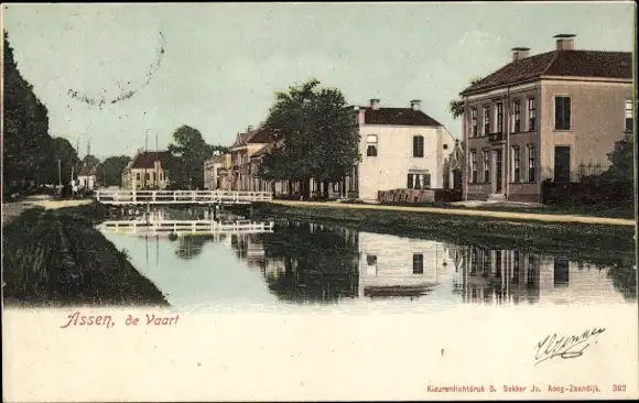 Ak Assen Drenthe Niederlande, De Vaart