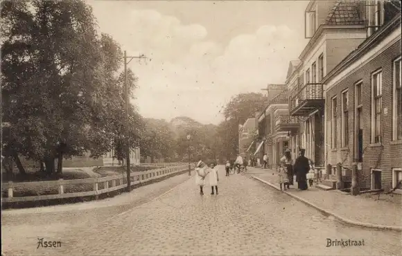 Ak Assen Drenthe Niederlande, Brinkstraat