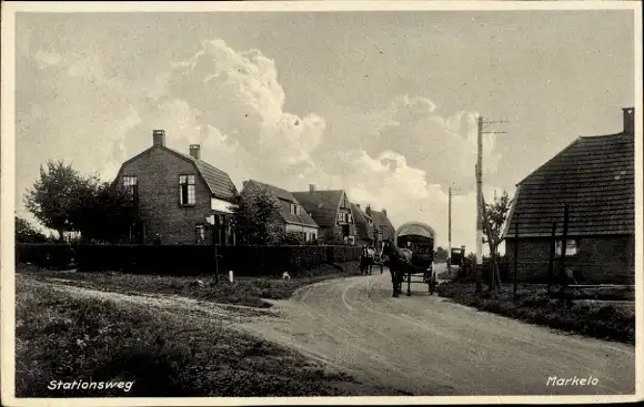 Ak Markelo Overijssel, Stationsweg