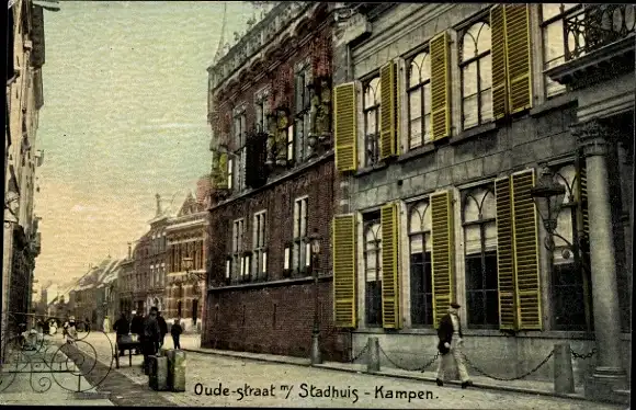 Ak Kampen Overijssel Niederlande, Oude Straat, Stadhuis