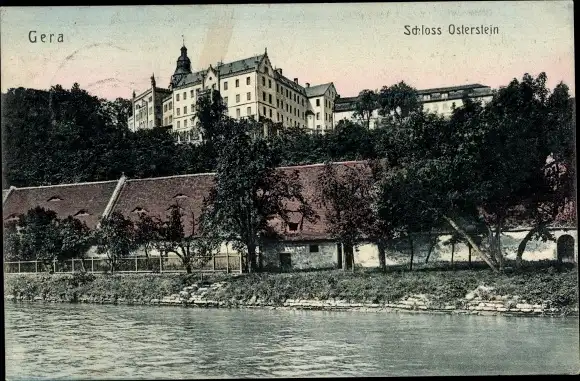 Ak Gera in Thüringen, Schloss Osterstein, Elster