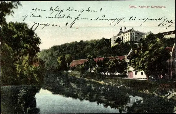 Ak Gera in Thüringen, Schloss Osterstein, Elster