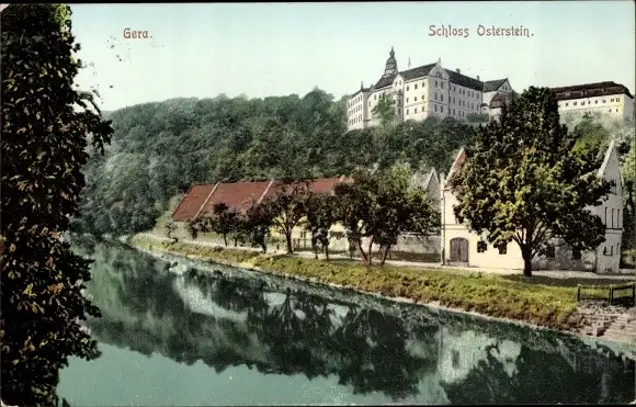 Ak Gera in Thüringen, Schloss Osterstein, Elster