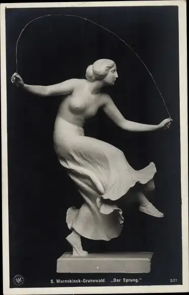 Ak Plastik von S. Wernekinck, Der Sprung