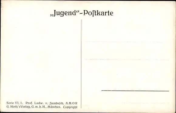 Künstler Ak von Zumbusch, Ludwig, Amor schlägt sein Tamburin