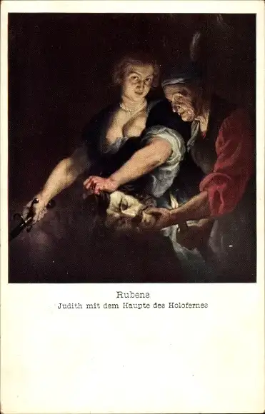 Künstler Ak Rubens, Judith mit dem Haupte des Holofernes