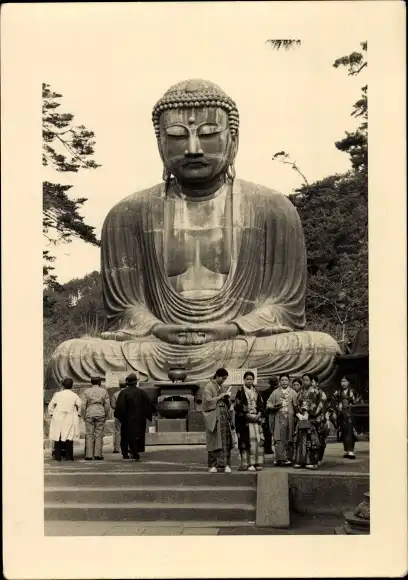 Foto Ak Kamakura Präfektur Kanagawa Japan, Kōtoku-in, Buddha