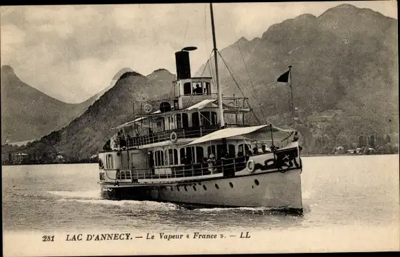 Ak Lac d’Annecy Haute-Savoie, Vapeur France