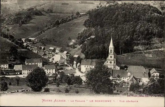 Ak Le Bonhomme Haut Rhin, Vue générale