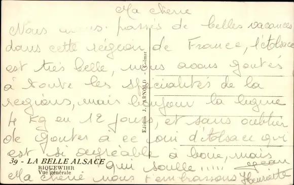 Ak Riquewihr Reichenweier Elsass Haut Rhin, Gesamtansicht