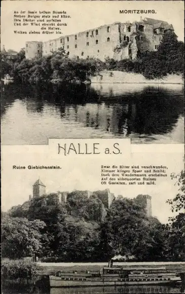 Ak Halle Saale, Moritzburg, Ruine Giebichstein