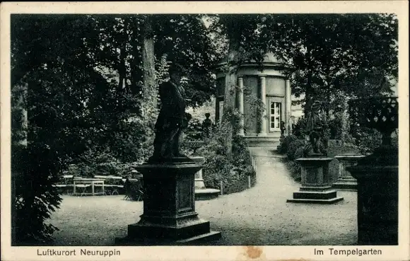 Ak Neuruppin in Brandenburg, Tempelgarten, Teilansicht