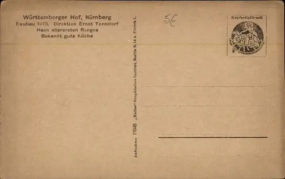 Ak Nürnberg in Mittelfranken, Württemberger Hof