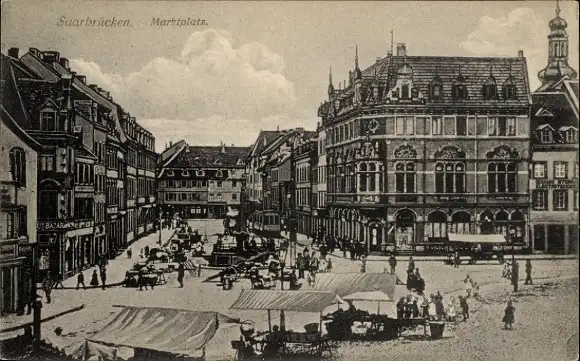 Ak Saarbrücken, Marktleben