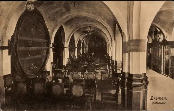 Ak Hansestadt Bremen, Ratskeller, Inneres
