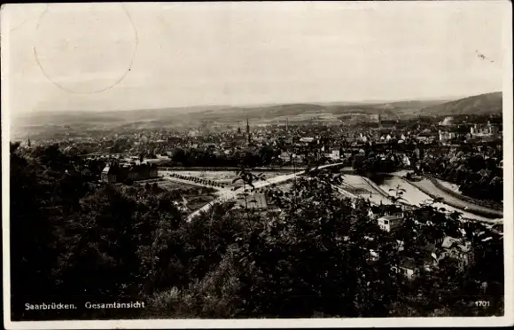 Ak Saarbrücken im Saarland, Panorama