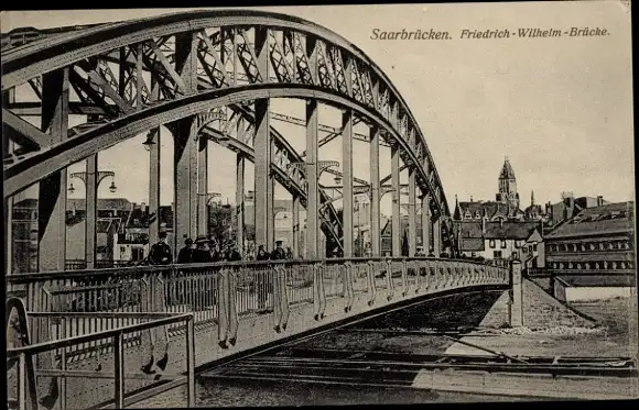 Ak Saarbrücken im Saarland, Friedrich Wilhelm Brücke