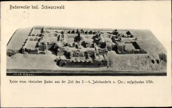 Ak Badenweiler im Schwarzwald, Ruine römisches Bad
