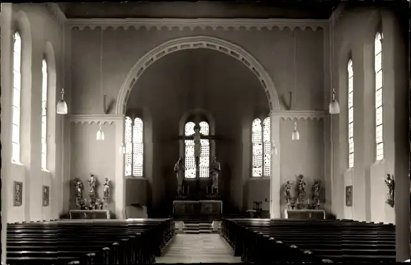 Ak Eltmann in Unterfranken, Main, Stadtpfarrkirche, Innenansicht