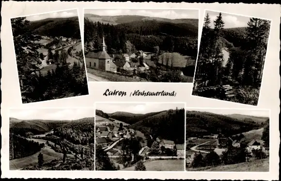 Ak Latrop Schmallenberg im Sauerland, Ortsansichten, Gasthof-Pension Bräutigam