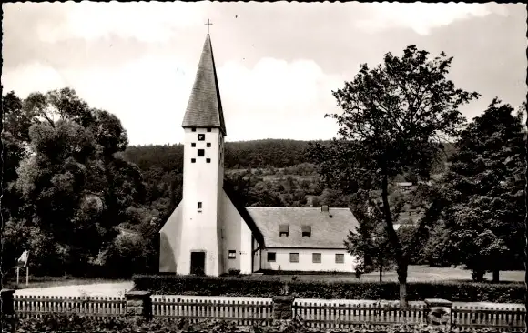 Ak Bad Brückenau im Sinntal Unterfranken, evangelische Kirche