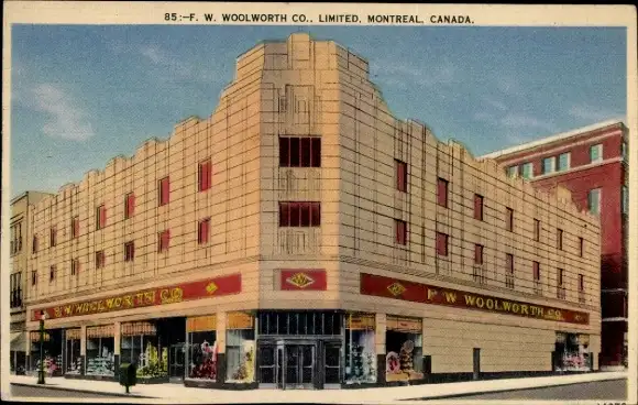 Ak Montreal Quebec Kanada, FW Woolworth Co.