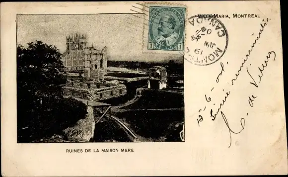 Ak Montreal Quebec Kanada, Villa Maria, Ruinen