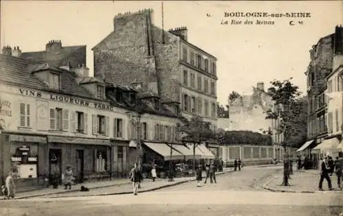 Ak Boulogne sur Seine Hauts de Seine, Rue des Menus