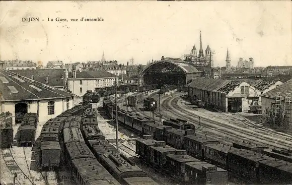 Ak Dijon Côte d’Or, Bahnhof