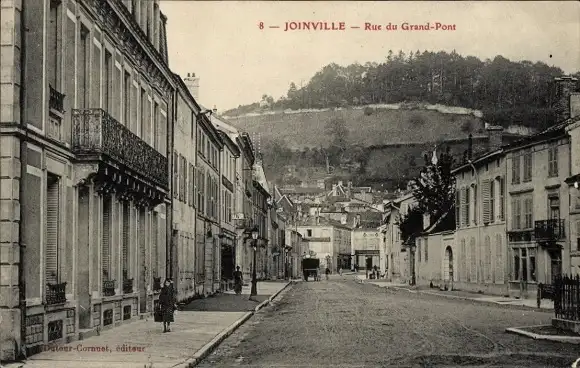 Ak Joinville Haute Marne, Rue du Grand Pont