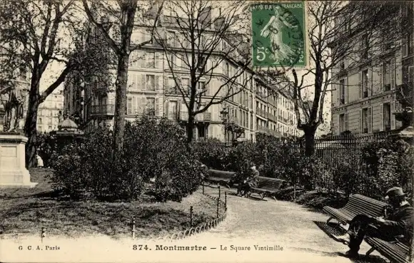 Ak Paris XVIII. Montmartre, Square Ventimiglia
