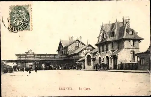 Ak Lisieux Calvados, Bahnhof